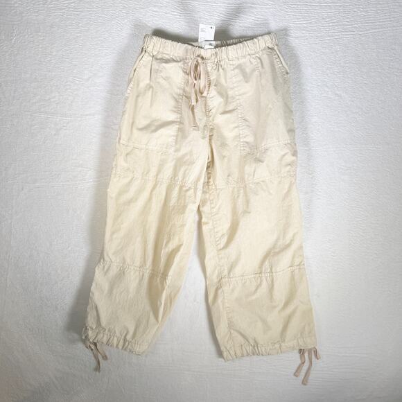 BDG Urban Outfitter Peyton Straight Leg Utility Capri Pants Size S/P Beige NWT - Picture 1 of 9
